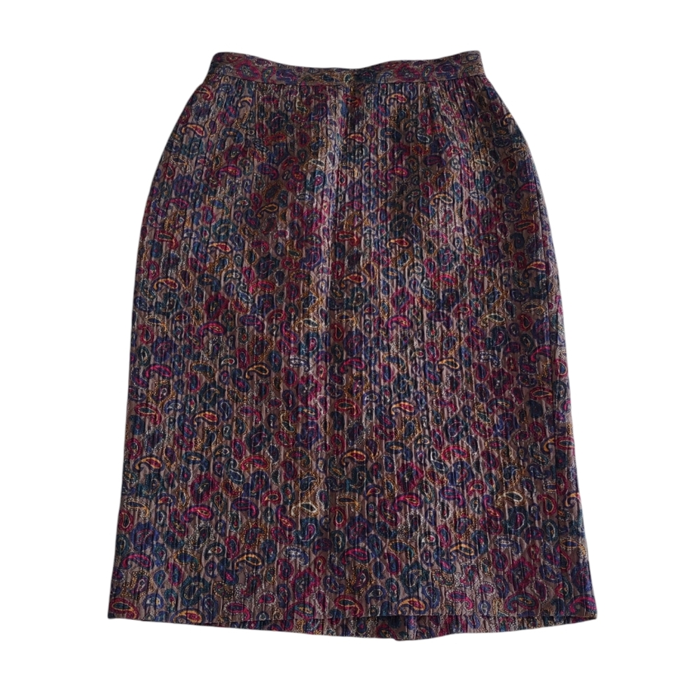 Valentino Womens Wool Blend Paisley Midi Skirt Size 8 Miss V